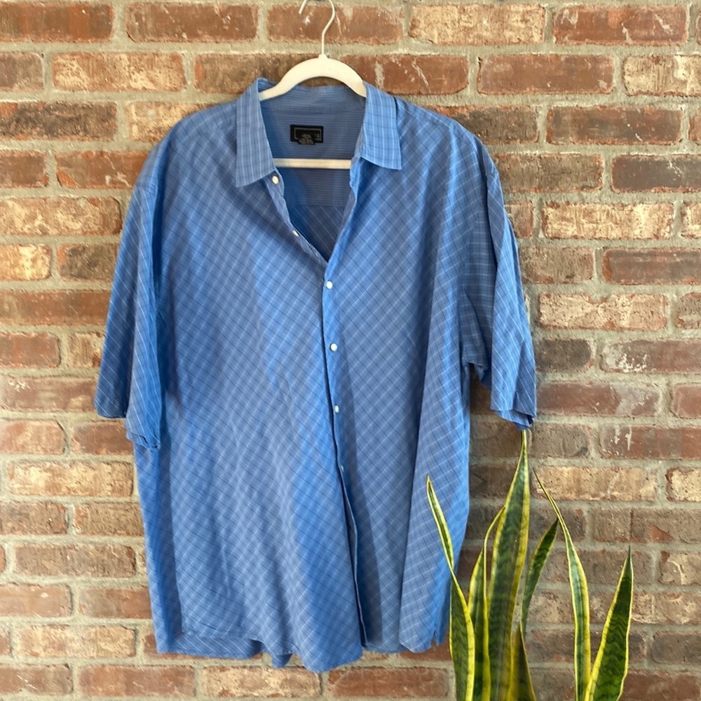 Cezani XXL light blue casual shirt sleeve button up